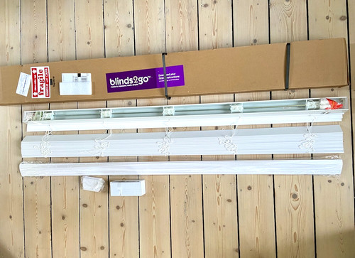 Blinds2go white wood venetian - white,